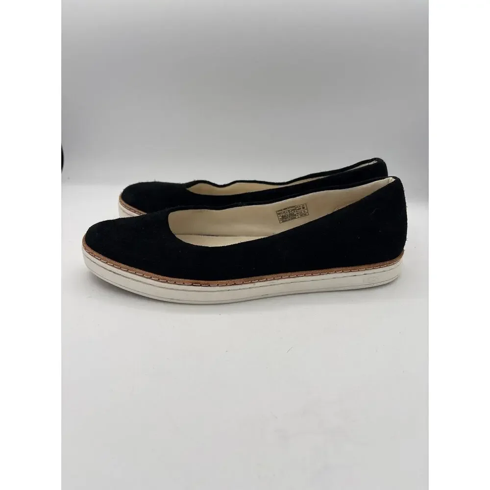 Women’s UGG Size 8 Black Suede Ballet Flats